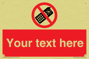 Custom No camera phones Sign